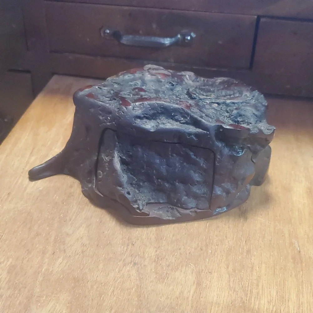 VINTAGE MANZANIA ROOT BURL TRINKET BOX RARE DD